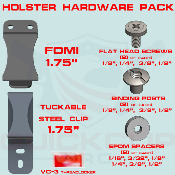 RUGER - IWB KYDEX Gun Holster - Concealed Carry Tuckable Multiple Adjustable Belt Clips - 100% US Made - Inside Waistband