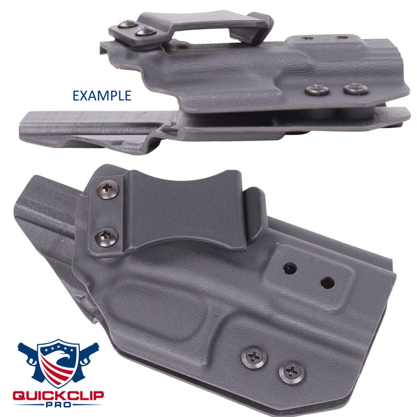 Quick Clip FOMI Kydex Fold Over Poly Universal Knife Sheath or Gun Holster Clip - Flush Mount w/holes (FOMI)