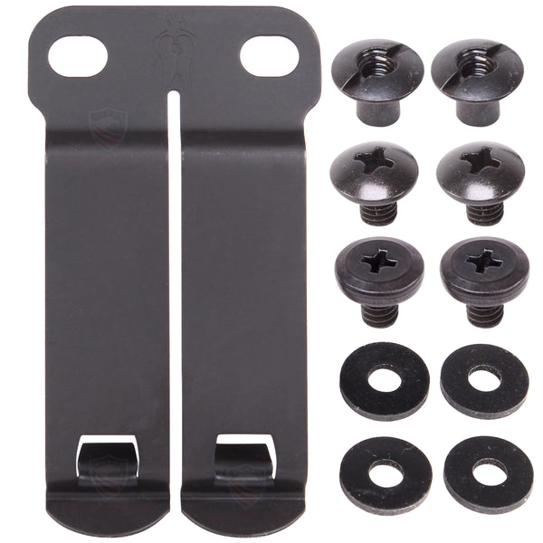 DCC Monoblock Gear Clip 1.5" IWB Belts *With DCC Logo* Concealed Carry Clasp for Holster - Tactical Dark Matte Grey Metal