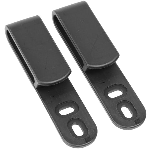 Tough Holster Clips, Adjustable Cant for IWB OWB Kydex, Leather, Hybrid Holster Making. Tuckable Black Plastic