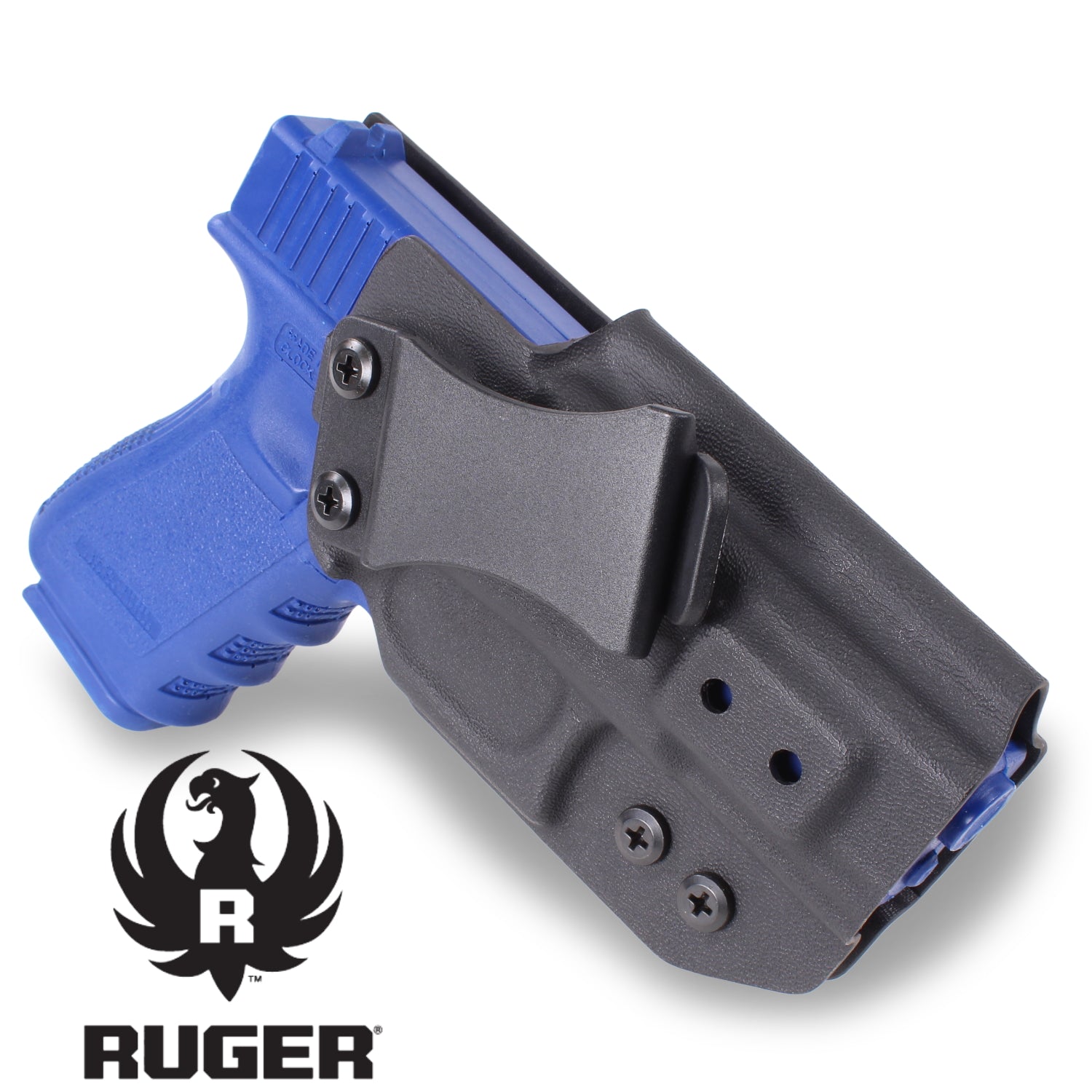 RUGER - IWB KYDEX Gun Holster - Concealed Carry Tuckable Multiple Adjustable Belt Clips - 100% US Made - Inside Waistband