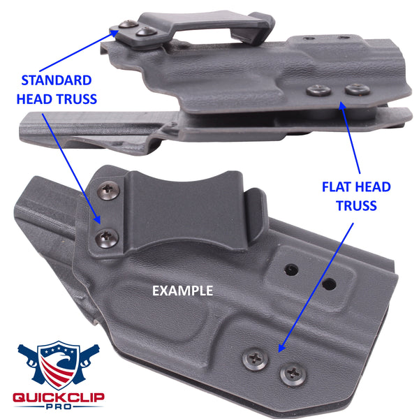 TAURUS - IWB KYDEX Gun Holster - Concealed Carry Tuckable Multiple Adjustable Belt Clips - 100% US Made - Inside Waistband